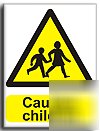 Caution children sign-adh.vinyl-300X400MM(wa-129-am)