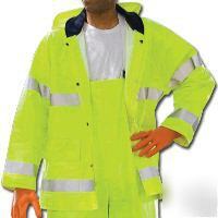 High visibility class 3 rain jacket 4 sizes
