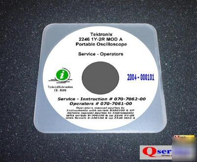 Tektronix tek 2246 1Y-2R mod a service+operators manual
