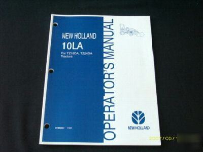 New holland 10LA loader operators manual TZ18DA TZ24DA