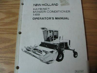 New holland 1499 mower conditioner operators manual
