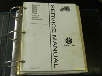 New holland 4835 5635 6635 7635 tractor service manual