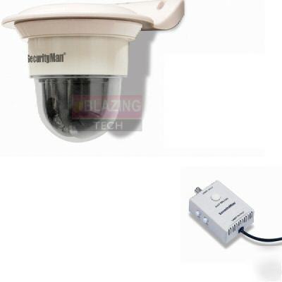Outdoor/indoor pan control color ccd dome-camera kit