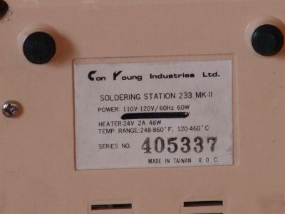 Temp-con soldering station 233 mk-ii con young ind