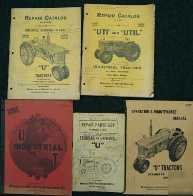 Vintage tractor manuals, u tractors, moline, operation+