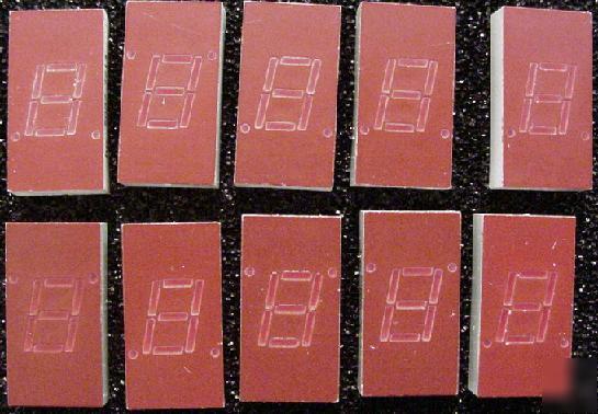 Hp 5082-7613 7 segment display red lot 10 see pic