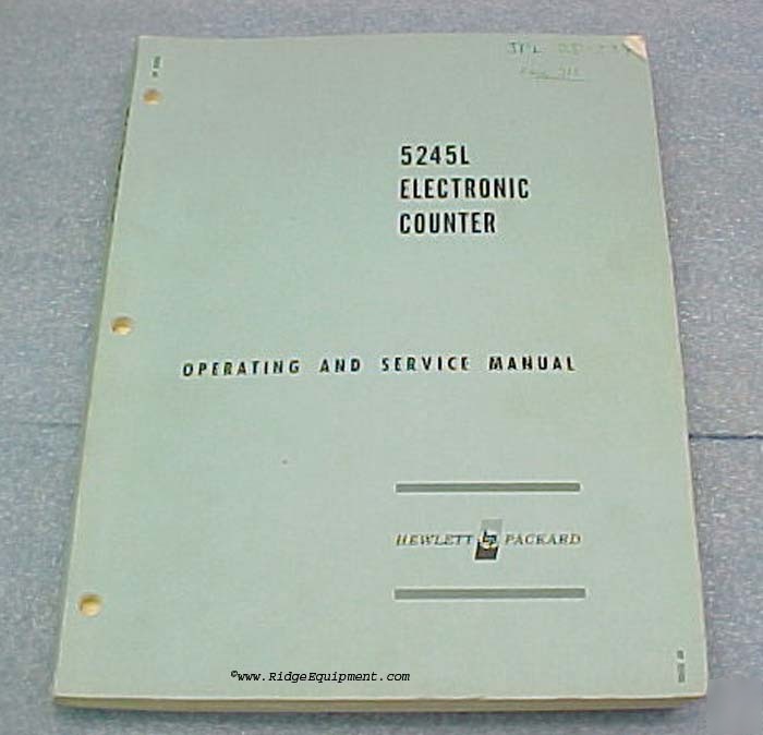 Hp 5245L electronic counter op & service manual []