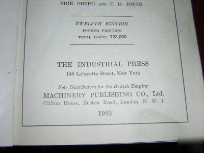 Machinist's machinery handbook 1945