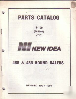 New avco idea round balers 485/86 parts CATALOG1986