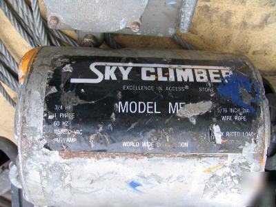 Skyclimber electric hoist 3/4 h.p. model 4 w/type 3