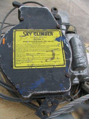 Skyclimber electric hoist 3/4 h.p. model 4 w/type 3