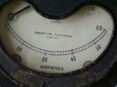 Ex military cast iron amp meter circa 1950's