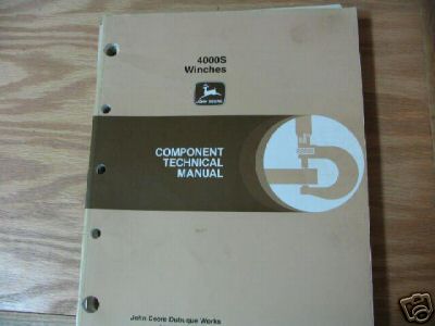 John deere 4000S winches component technical manual