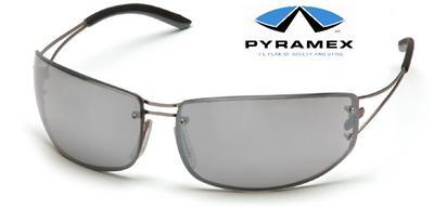 Pyramex blazer metal frame silver mirror safety glasses