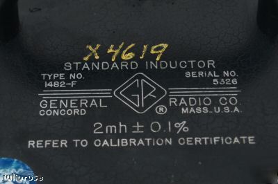 General radio 1482-f 2MH standard inductor
