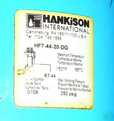 Hankison 600 scfm/100 psig compressed air dryer /filter