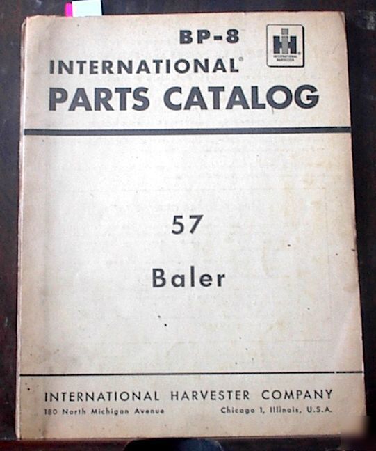 International 57 baler parts catalog-1954-98 pages