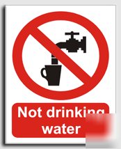Not drinking water sign-adh.vinyl-200X250MM(pr-030-ae)