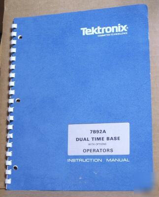 Tek tektronix 7B92A original operating manual