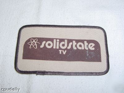 Vintage embroidered solidstate tv repair service patch