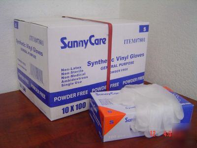 Vinyl disposable gloves powder free 1000PCS non-latex s
