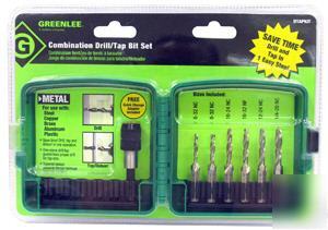 Greenlee dtapkit 6-32 to 1/4-20 6 piece drill/tap set
