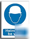 Helmets to be worn sign-a.vinyl-300X400MM(ma-030-am)