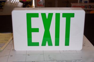 New exit sign with battery backup one side or two 