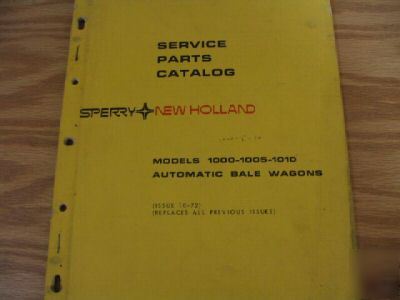 New holland 1000 1005 1010 bale wagons parts catalog