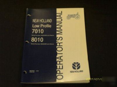 New holland 7010 8010 low profile tractor manual