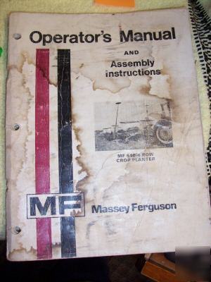 Massey ferguson operators manual mf 640-4 row crop plan