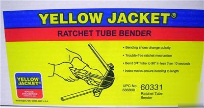 New yellow jacket ratcheting tube bender #60331 in box