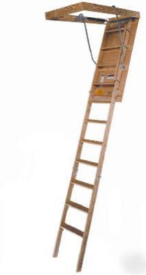 803625 10', wood attic ladder type i, 250 lb