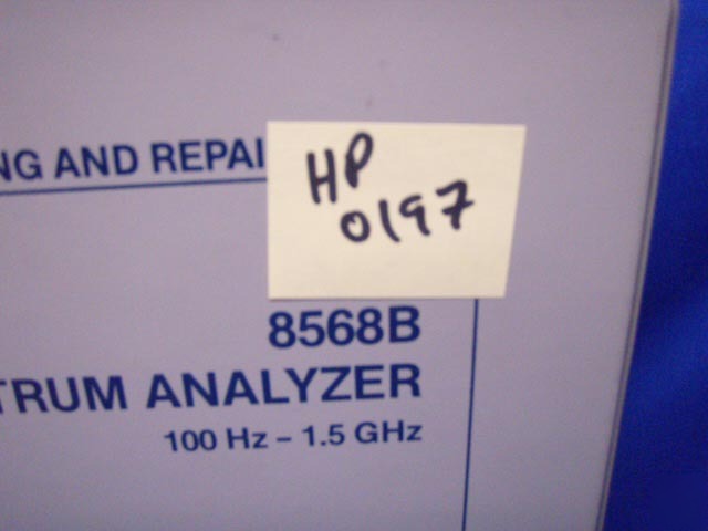 Hp 8568B analyzer troubleshooting & repair manual V1