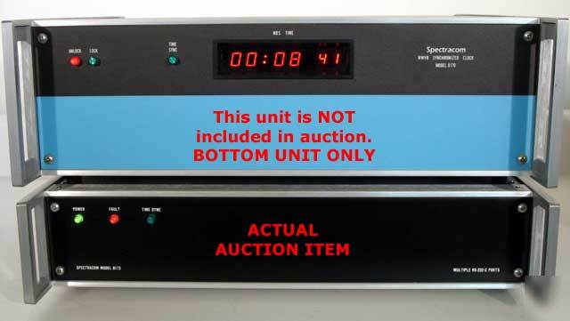 Spectracom 8173 rs-232 multiple tap syncronized clock