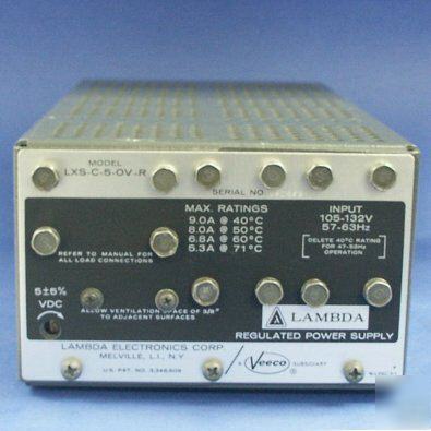 Used lambda lxs-c-5-ov-r 5-volt linear power supply