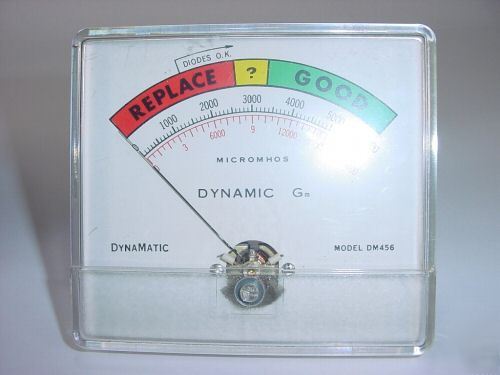 Vintage teletest dynamatic tube tester DM456 meter only
