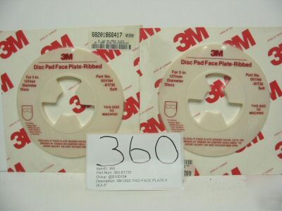 3M disc pad face plate-ribbed 10 ea 5