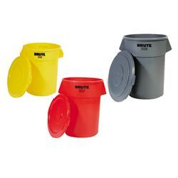 32 gallon brute round container-rcp 2632 yel