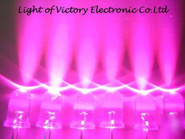 500 x 5MM pink led lamp 10,000MCD + 500 free resistor