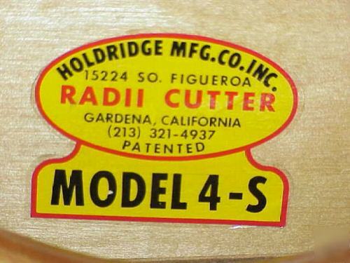 Holdridge radii cutter no.4 - s 