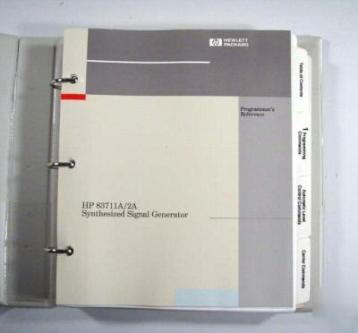 Hp 83711A synthesized signal generator manual