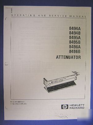 Hp 8494A,b 8495A,b 8496A,b operating & service manual