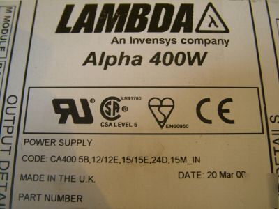 Lambda dc power supply alpha 400W