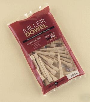 Miller dowel walnut dowels 1-x pack of 40 dowels