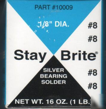 New harris stay brite silver bearing solder #8 1LB 