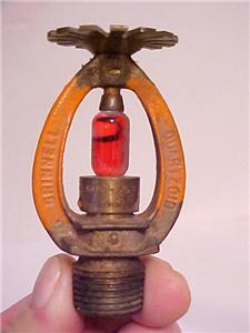 Vintage brass fire sprinkler head grinnell 500 antique