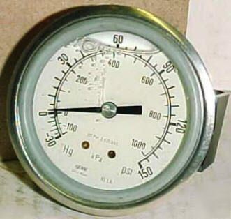 Haenni pressure vacuum gauge -30/150 psi 2-1/2