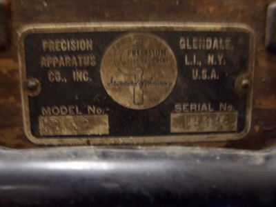 1947 precision apparatus md 10-12 tube & battery tester