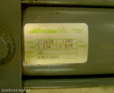 Miller fluid power J72B2N hydraulic cylinder